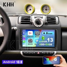 8-Kern 4+64G Android 13 GPS Nav CarPlay Für 2005-2010 Smart Fortwo 451 Autoradio