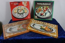 4 Platten BMF WMF Cromargan Eierkabarett Platten Baroque 1970er