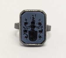 Antiker Wappen Siegel Ring in