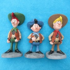 MOSAIK Digedags 3 FIGUREN Cowboys Amerika Serie Ton Gips Keramik Junge Welt 1998