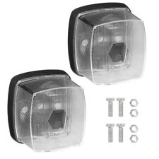 2 x Positionsleuchte 12V / 24V  Weiß Begrenzungsleuchten Anhänger Positionslicht