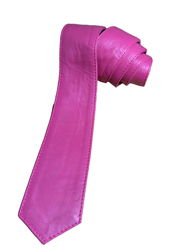 Leder krawatte pink mr - leder, pink,