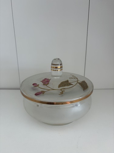 Vintage glasdose mit deckel - vintage,