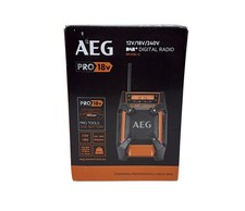 AEG Baustellenradio mit DAB+ FM 18 V, für Netz- oder Akkubetrieb BR1218C-0