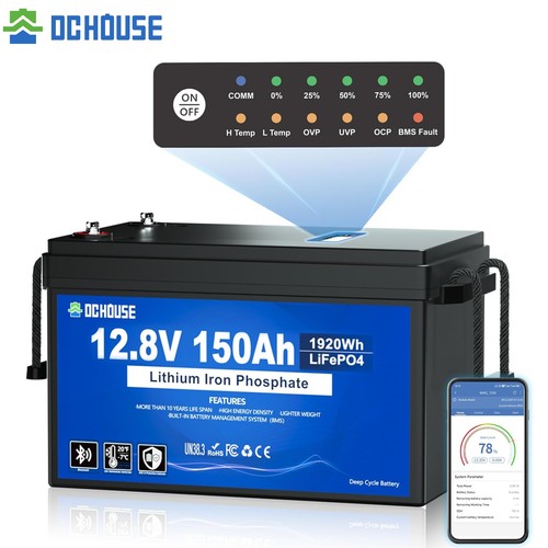 12v 150ah bluetooth lifepo4 - 12v,