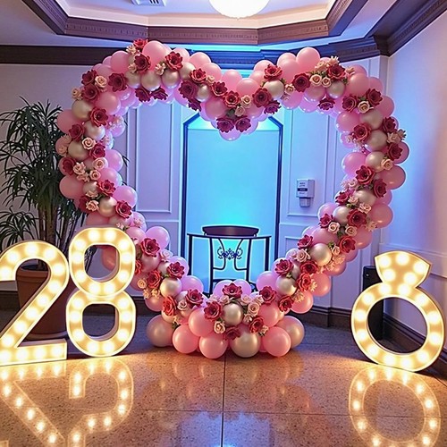 Herz hochzeit bogen metall - herz,