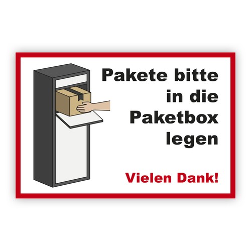 Aufkleber pakete bitte - aufkleber, "pakete