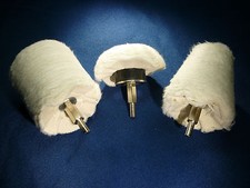 Polierset Polier- Aufsatz 3tlg. für Bohrmaschine Zylinder Kegel Pilz Polierköpfe