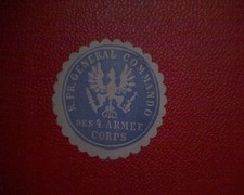 Siegelmarke K.Pr.  General Commando  des 4. Armee - Corps  
