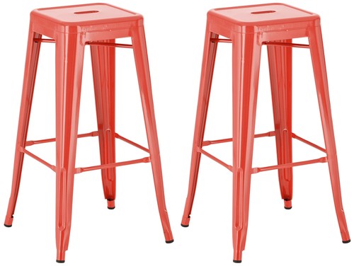 2er set barhocker joshua rot - barhocker,