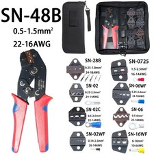 Crimpzange Crimpwerkzeug für 0.5-1.50mm² inkl. 8x Ersatzschablonen + Tragetasche