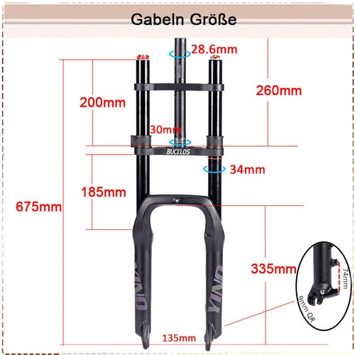 Bucklos gabeln - 20*4.0",