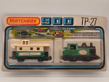 STEAM LOCO + PASSENGER COACH SET MATCHBOX SUPERFAST TP-27 ENGLAND 1976 OVP BOX