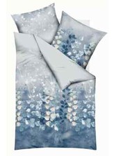 Kaeppel Mako Satin Bettwäsche 155 x 220 cm 80 x 80 Akina Saphir