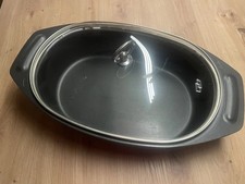 Bräter von Fissler, ovale Bratpfanne mit Deckel, gebraucht 
