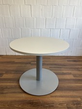 OKA robuster Besprechungstisch ⌀80cm grau weiß Sitz-Steh-Tisch