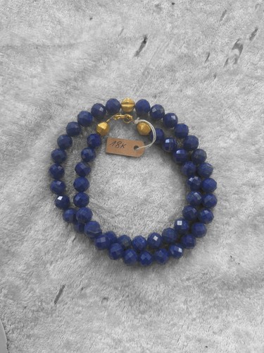 Lapislazuli mit 18k - , gold