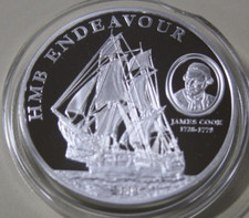 Cook Islands 5 Dollars 2009 Silber PP-Proof #F6475 "James Cook`s Ship Endeavour"