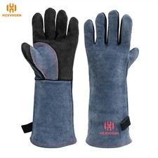 HZXVOGEN Schweißerhandschuhe Feuerfest Handschuh Hitzebeständige Hitzebeständige