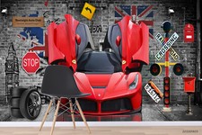 3D Sportwagen England Graffiti
