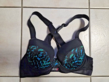 Push-up Sport-BH von Hunkemöller, Gr. 75 B, schwarz-bunt gemustert, wie neu