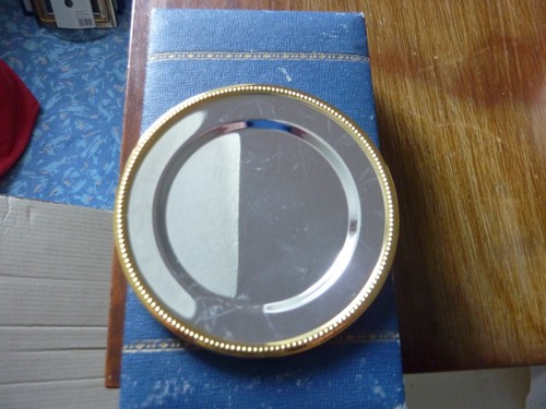 Glasuntersetzer versilbert mit