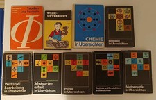 Schulbücher DDR, Mathematik Physik Biologie Übersichten, Tabellen und Formeln ++