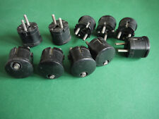 10 Schutzkontaktstecker Schuko Stecker 10A 16A 250V 2-polig DDR schwarz B