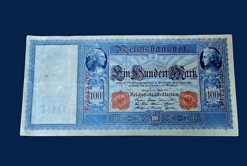 Reichsbanknote 100 mark mit - 100,