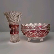 Schale und Vase, Glas, 17,5