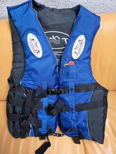 XXL Schwimmweste Unisex  Rettungsweste SAP Kajak Life Jacket + Pfeife Neu Blau 