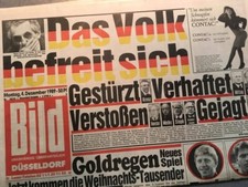 Bildzeitung BILD 04.12.1989 * Geschenk 28. 29. 30. 31. Geburtstag    DDR