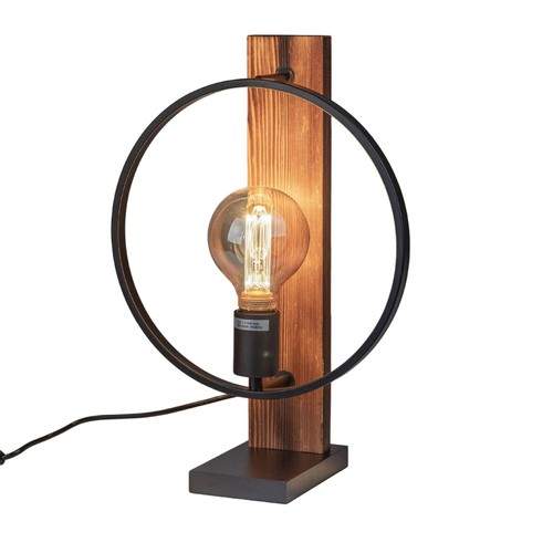 Tischlampe holzrahmen 42cm - holzrahmen, h.