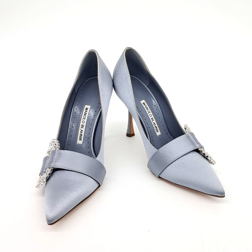 Manolo blahnik satin schuhe - manolo,