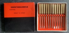 WIE NEU, in OVP: B&W B & W Cocktailgabeln 12 St. Vintage Klassiker Party Gabeln 