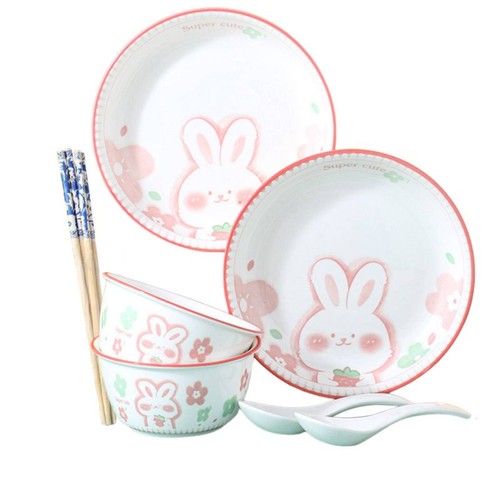Hase keramik geschirr set mit - hase,