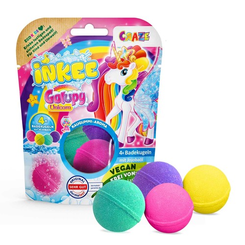 Badebomben einhorn 4x50g inkee - badebomben,