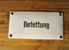 antikes Emaille Schild