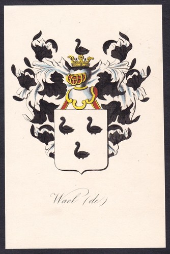 Wael blason coat arms - wael, of