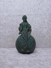 Kunstmasse Kunststoff Figur Meerjungfrau Nixe Vintage-Stil Antik-Design 16,5 cm