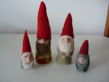 4 Filzfigur Zwerge Jahreszeitentisch Waldorf Handgefertigt