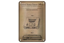 Blechschild Patent 12x18 cm