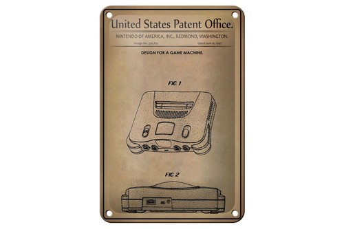 Blechschild patent 12x18 - blechschild,