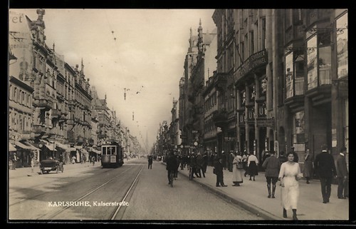 Ansichtskarte karlsruhe blick - ansichtskarte,