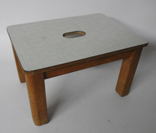 Alte Fussbank Schemel Hocker, 1950er 60er Jahre