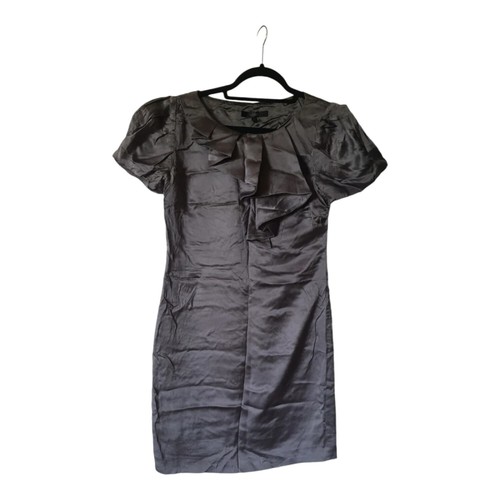 Silbernes satin partykleid - silbernes,