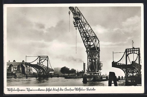 Wilhelmshaven schwimmkran - ak, wilhelmshaven,
