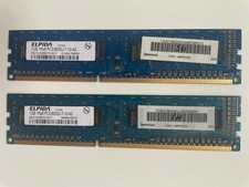 2 Stück ELPIDA 1GB  1Rx8 PC3-8500U-7-10-A0  RAM Speicher