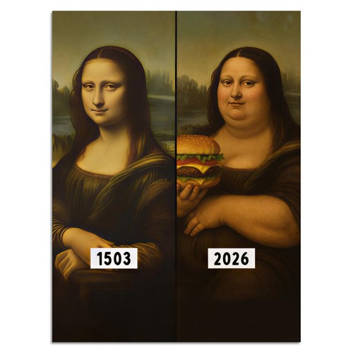 Lustiges mona lisa bild - lustiges, poster