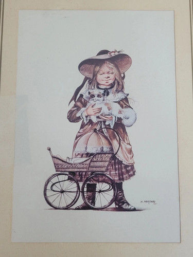 Nostalgisches bild mädchen - nostalgisches, "mädchen